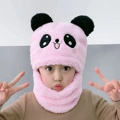 Baby Panda Winter Fleece Cap set - Warm Cap for Babies