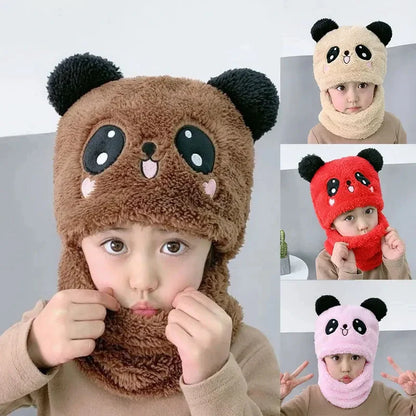 Baby Panda Winter Fleece Cap set - Warm Cap for Babies