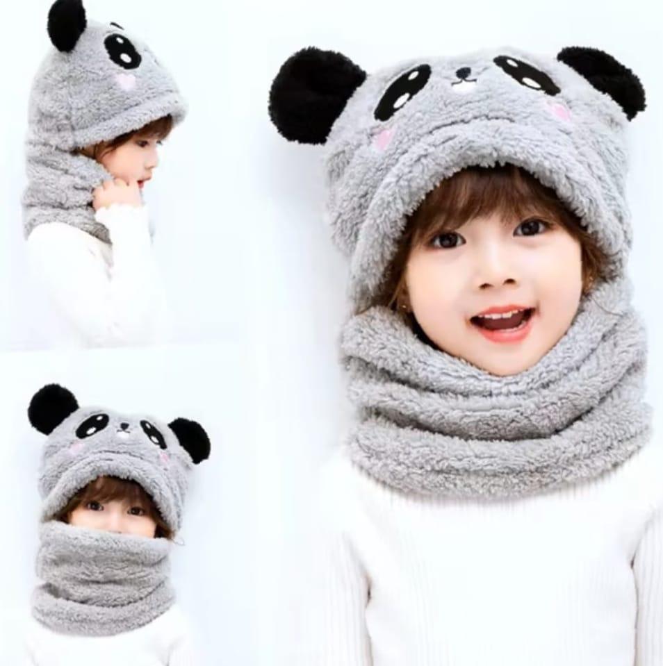 Baby Panda Winter Fleece Cap set - Warm Cap for Babies