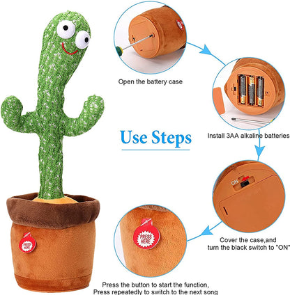 Rechargeable Dancing & Talking Cactus Toy