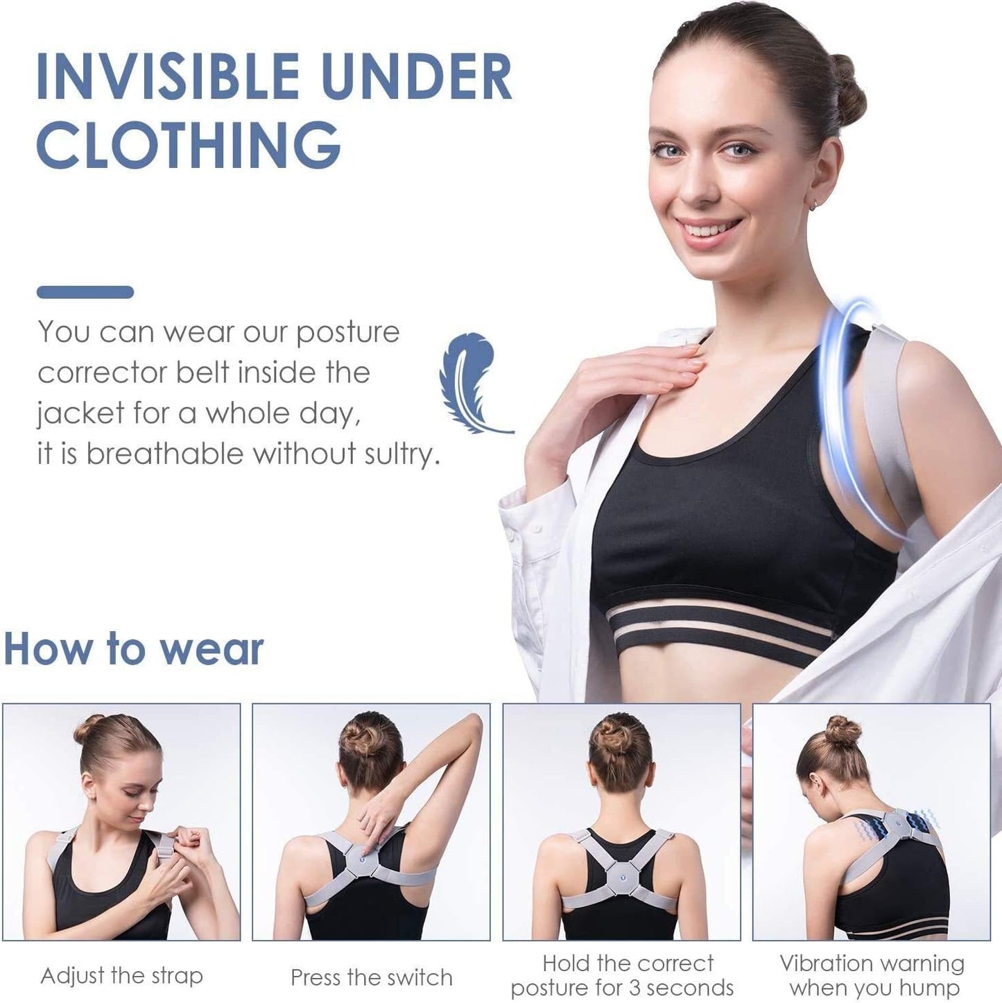 Smart Adjustable & Intelligent Posture Corrector Belt