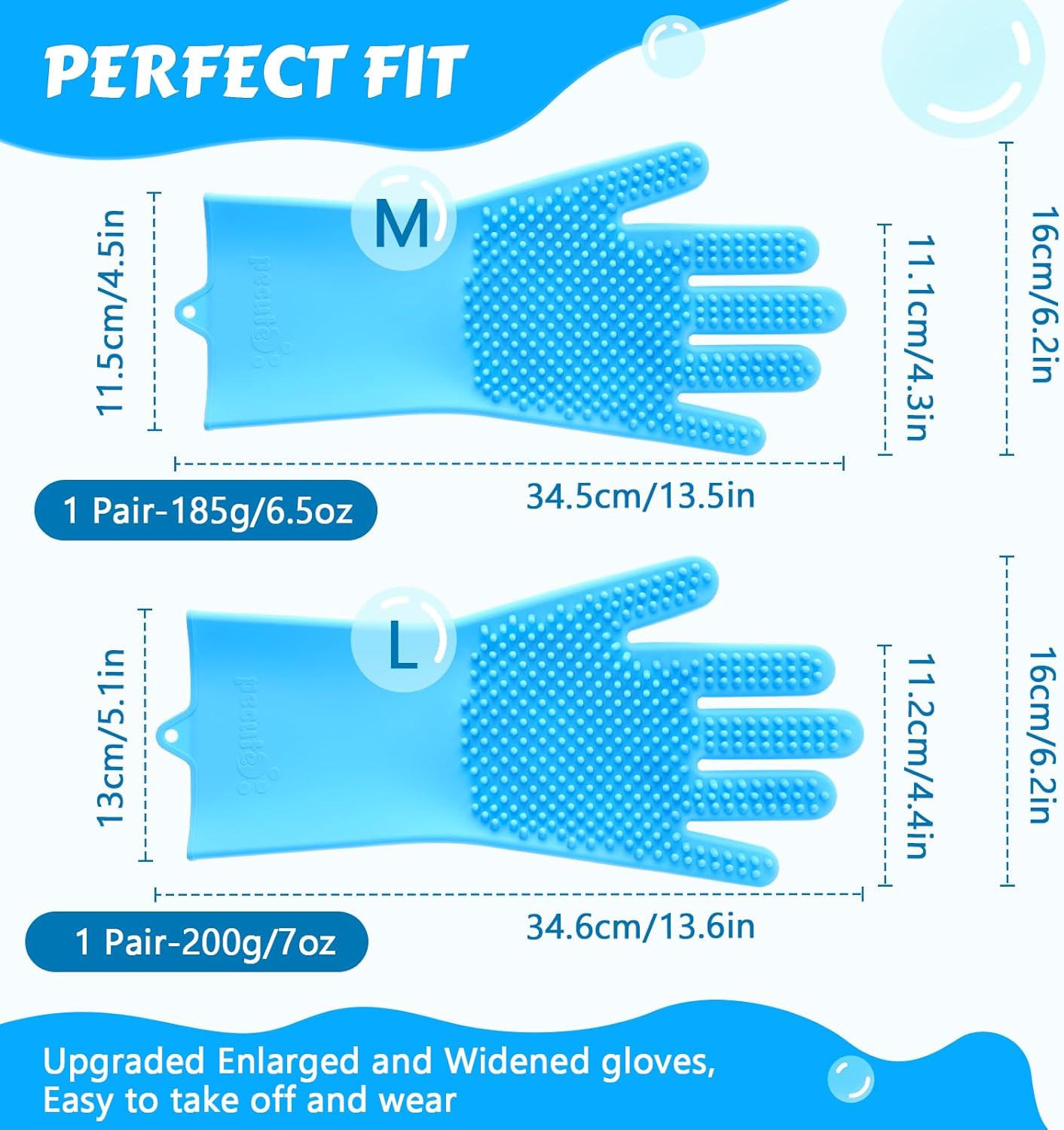 Multipurpose Silicone Cleaning Gloves with Scrubber for Dishwashing