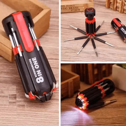 8 in 1 Multi Screwdriver set with led light