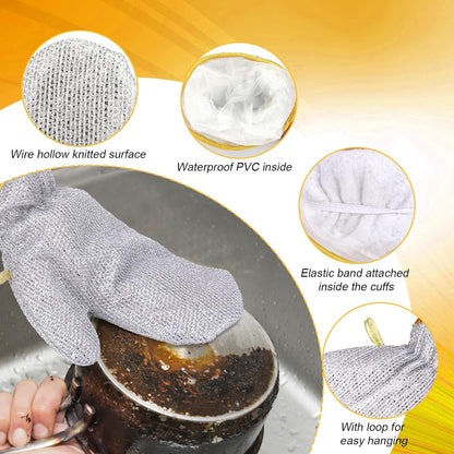 Multifunctional Steel Wire Dishwashing Gloves