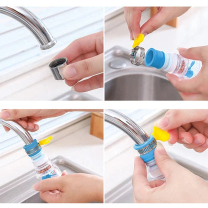 Dish Washing Brush with Soap Dispenser + Free 360° Rotating Faucet Extender