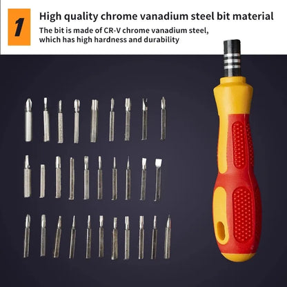 31-in-1 Precision Screwdriver Set – Mini Magnetic Repair Tool Kit for Phones, Laptops, Watches, Glasses & Electronics