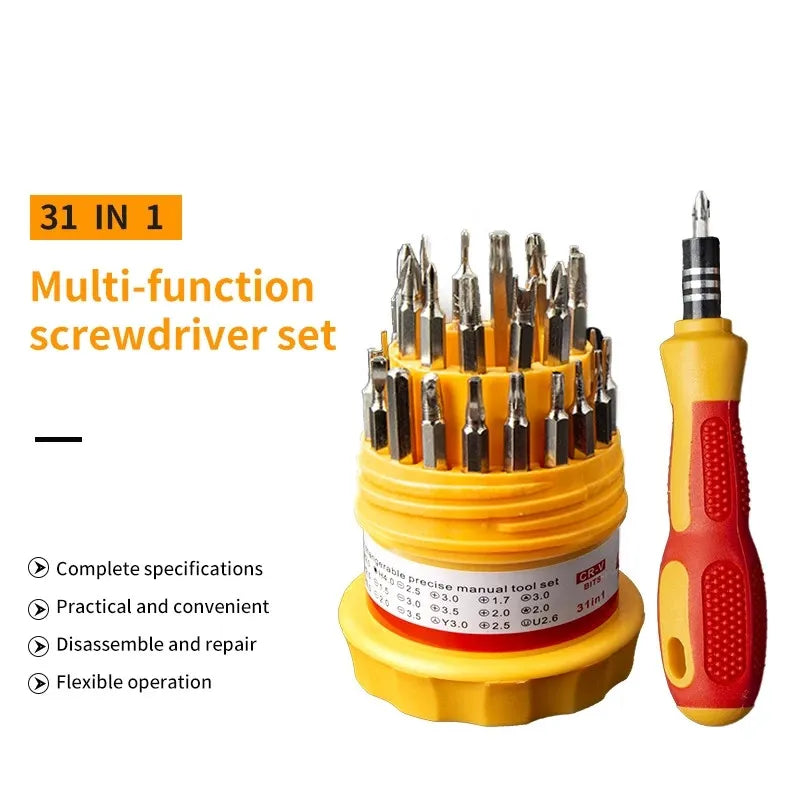 31-in-1 Precision Screwdriver Set – Mini Magnetic Repair Tool Kit for Phones, Laptops, Watches, Glasses & Electronics