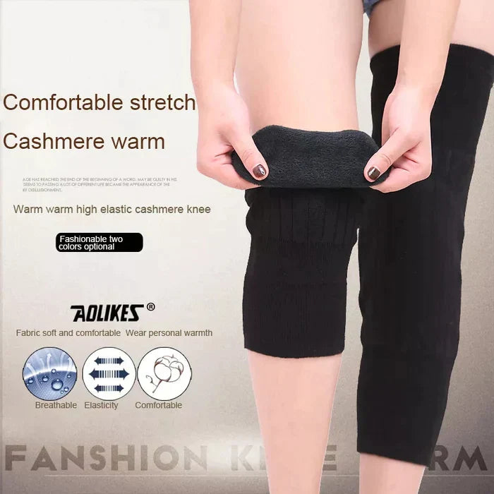 1Pair  Wool Long Leg Warmer Kneecap, Knee Protector For Men & Women