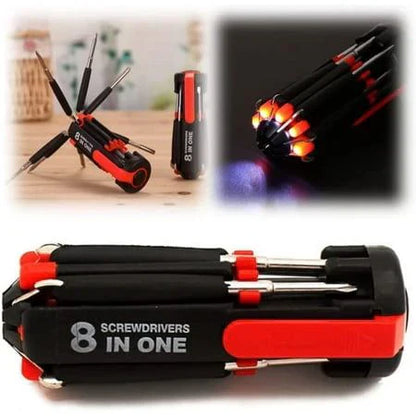 8 in 1 Multi Screwdriver set with led light