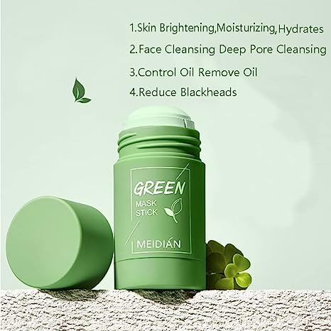 Green Mask Stick Black Head Stick Mask Remover and Moisturizes Oil Control