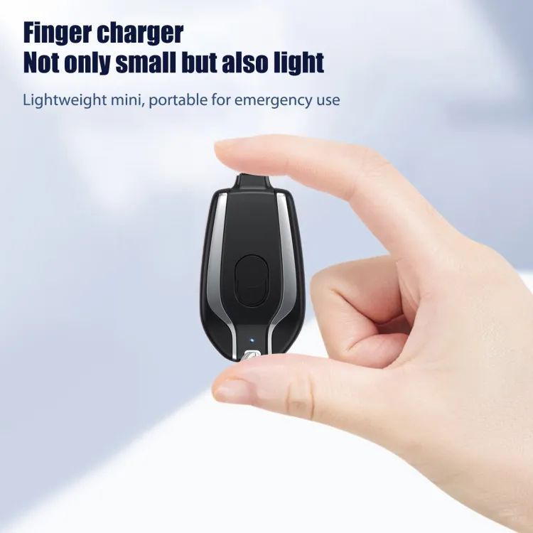 Mini Portable Keychain Charger Power Bank for iPhone & Android Type-C