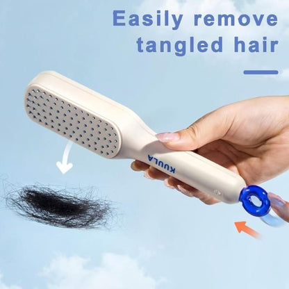 Self-Cleaning Hair Brush | Detangling & Easy Hair Removal Comb for All Hair Types